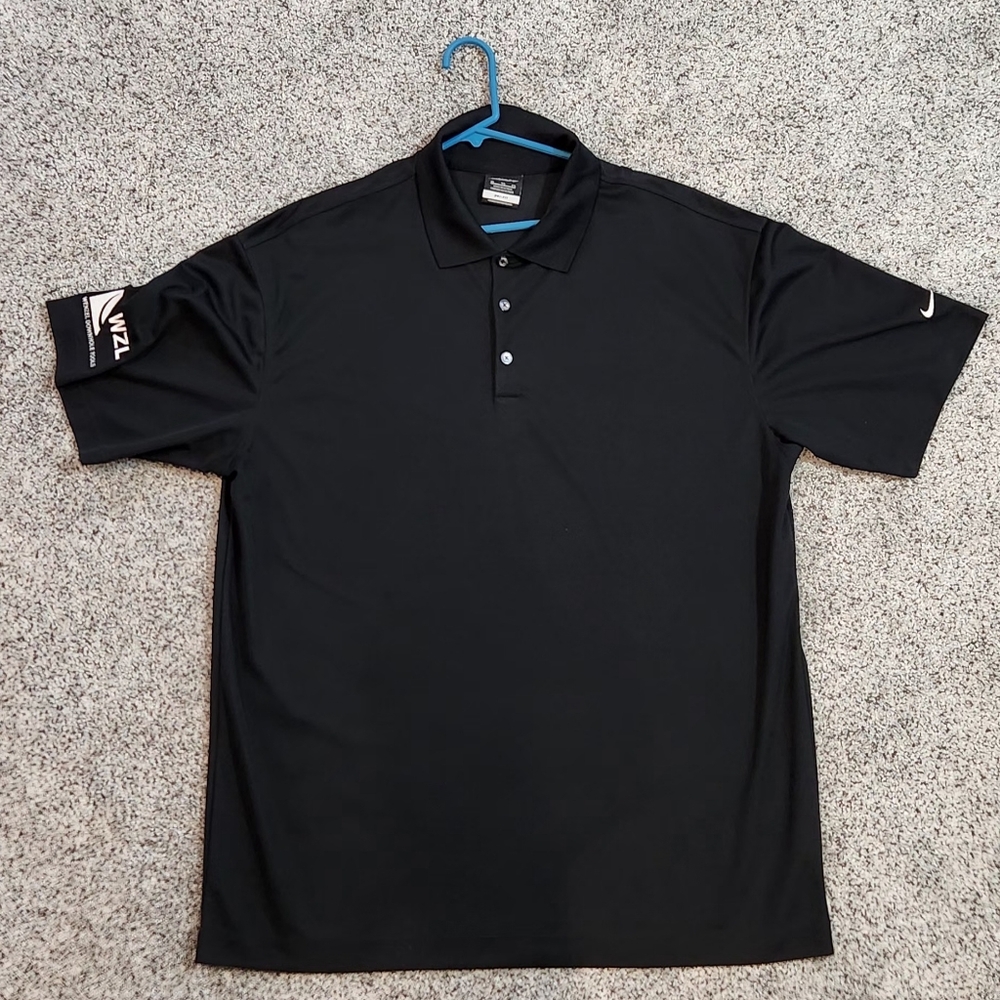 Nike XL Men's Black Dri-FIT Polo Golf Collared Shirt